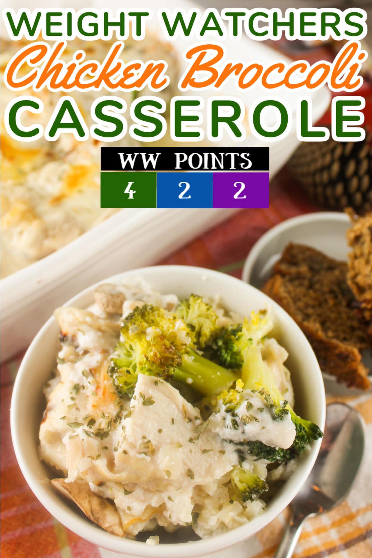 Weight Watchers Chicken Broccoli casserole has all the flavors you love but so much less fat and calories! Swapping out the regular rice for cauliflower rice is a great start - but I have a couple other tweaks you'll have to check out! This serves a family or leaves you with leftovers for a quick lunch!  via @foodhussy