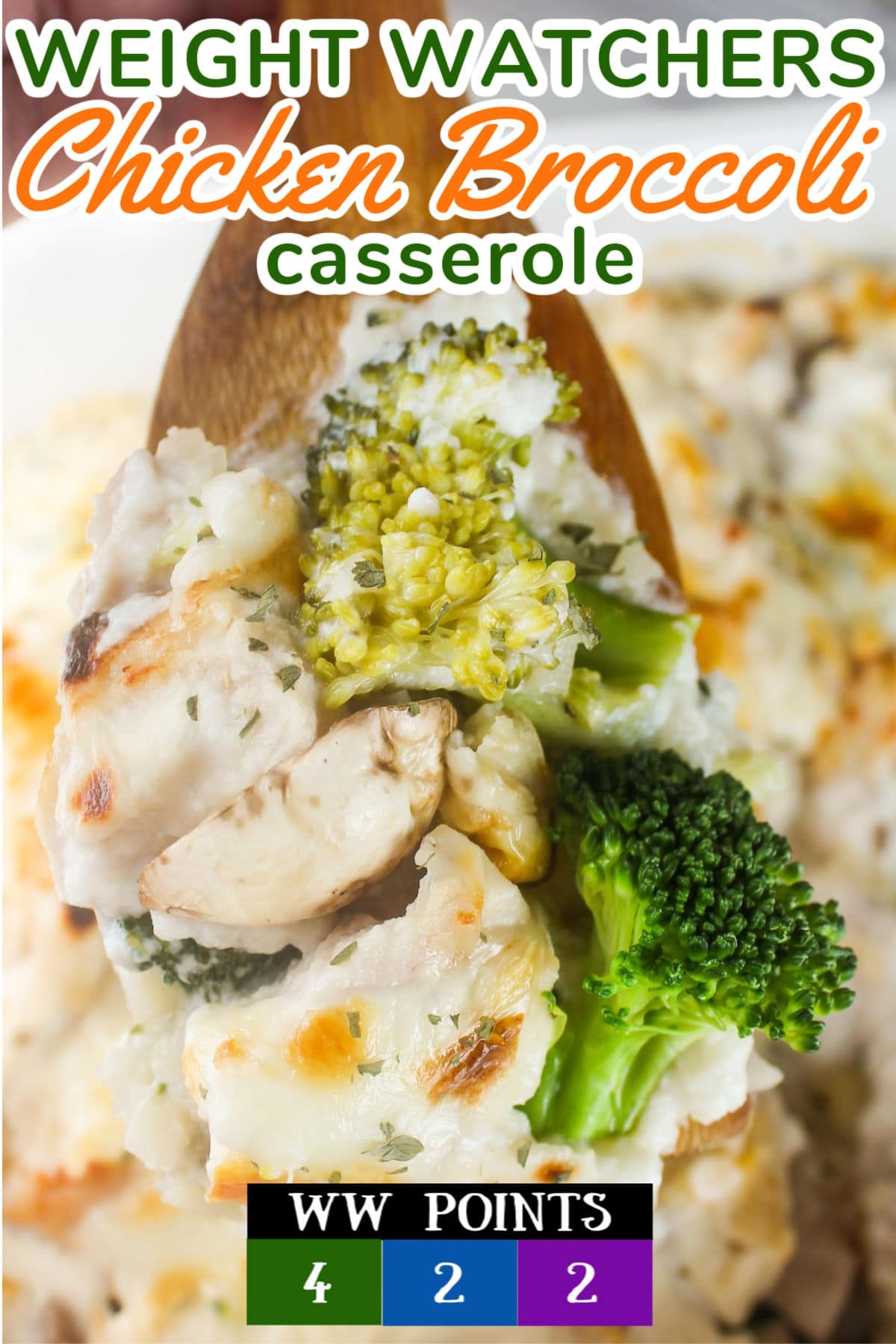 Weight Watchers Chicken Broccoli casserole has all the flavors you love but so much less fat and calories! Swapping out the regular rice for cauliflower rice is a great start - but I have a couple other tweaks you'll have to check out! This serves a family or leaves you with leftovers for a quick lunch!  via @foodhussy