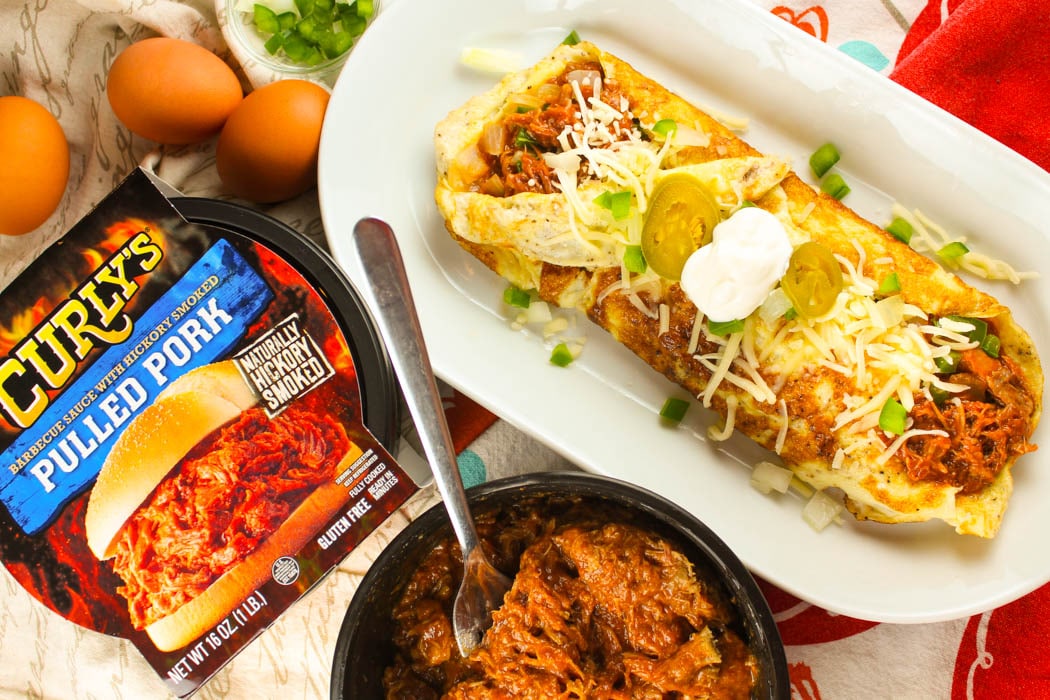 image of Pulled Pork Omelette recipe by The Food Hussy