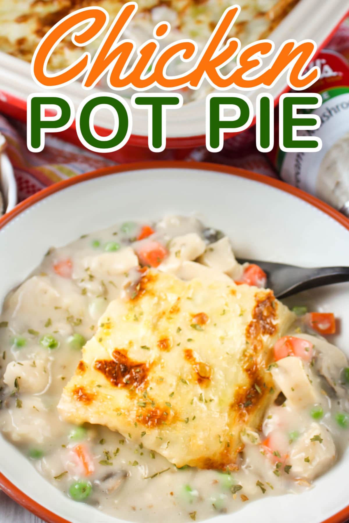 Weight Watchers Chicken Pot Pie is a new favorite for me! I have loved Chicken Pot Pie since I was a little kid and just figured I couldn't have it on WW - but I found a way! This has the same comforting creamy filling but a lot less calories and fat.  via @foodhussy