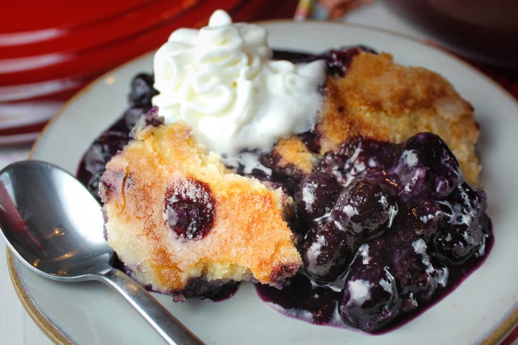 Dutch Oven Blueberry Cobbler