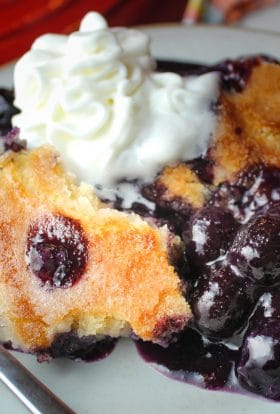 Dutch Oven Blueberry Cobbler