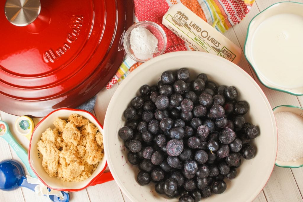 Dutch Oven Blueberry Cobbler