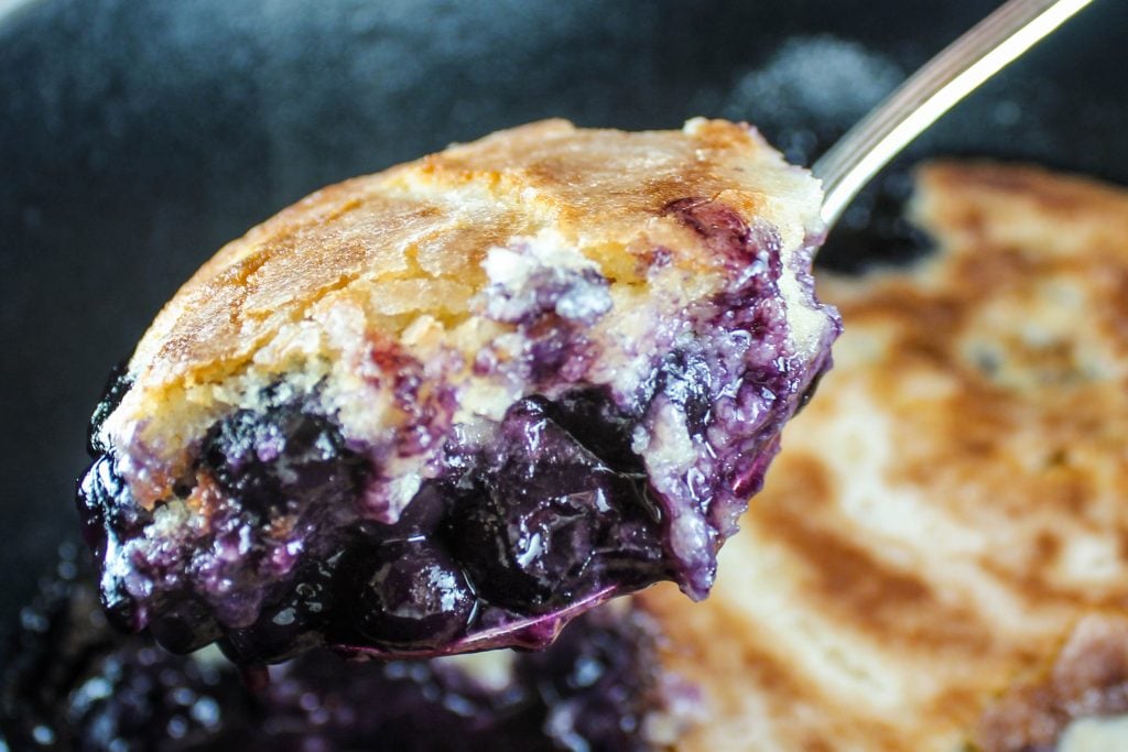 Dutch Oven Blueberry Cobbler