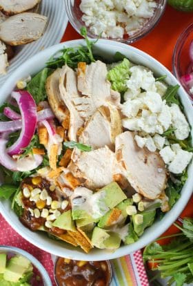 Copycat Panera Southwest Chili Lime Ranch Salad with Chicken