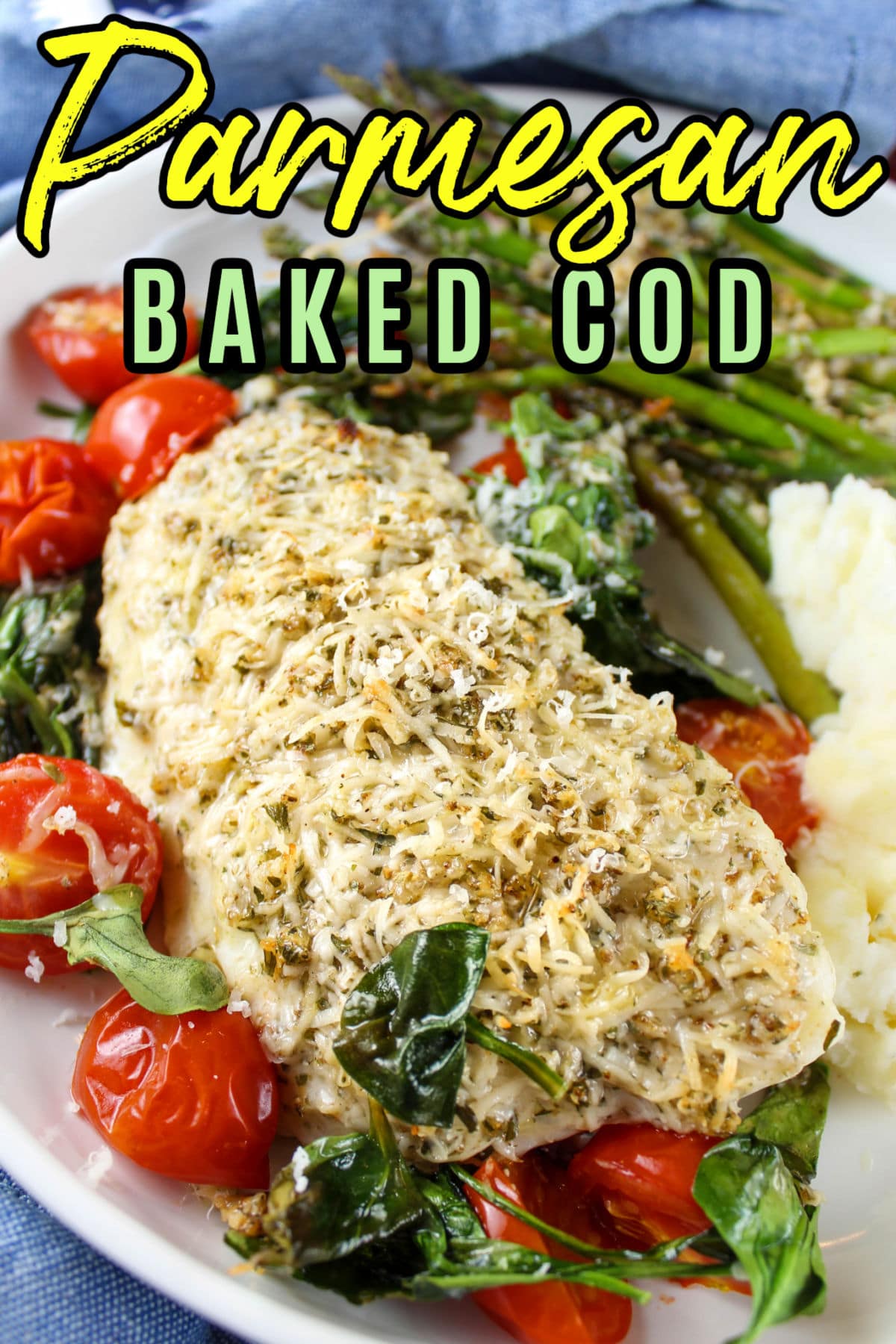 Parmesan Baked Cod is my favorite fish dish! Lightly coated with parmesan, garlic and lemon herb - this dish is quickly baked to flaky perfection. This healthy dish is on the table in under 20 minutes!  via @foodhussy