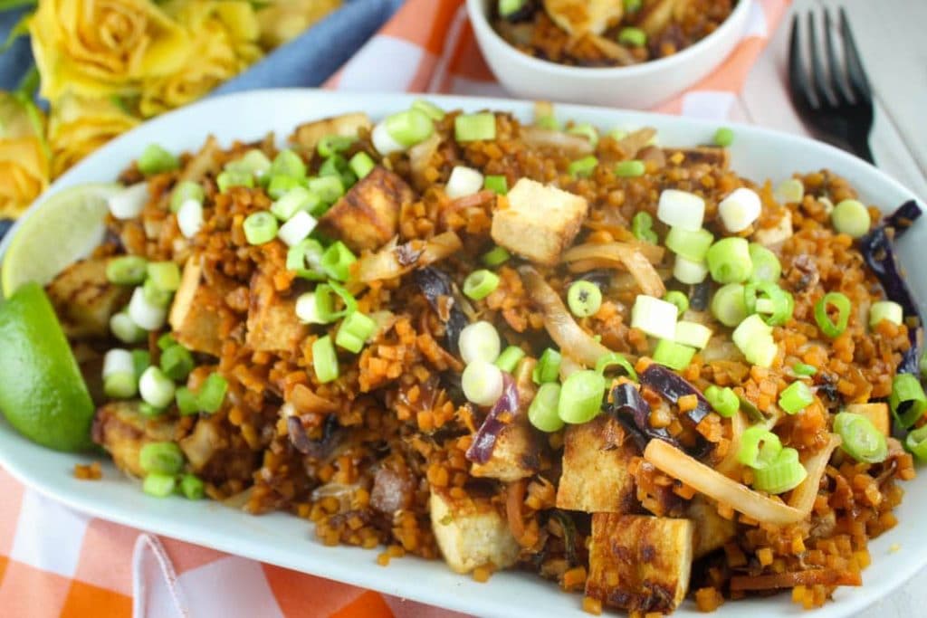 Butternut Squash Fried Rice with Crispy Tofu