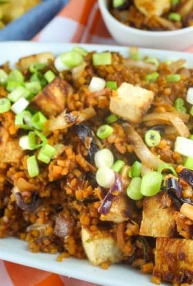 Butternut Squash Fried Rice with Crispy Tofu