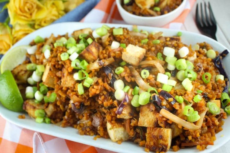 Butternut Squash Fried Rice with Crispy Tofu