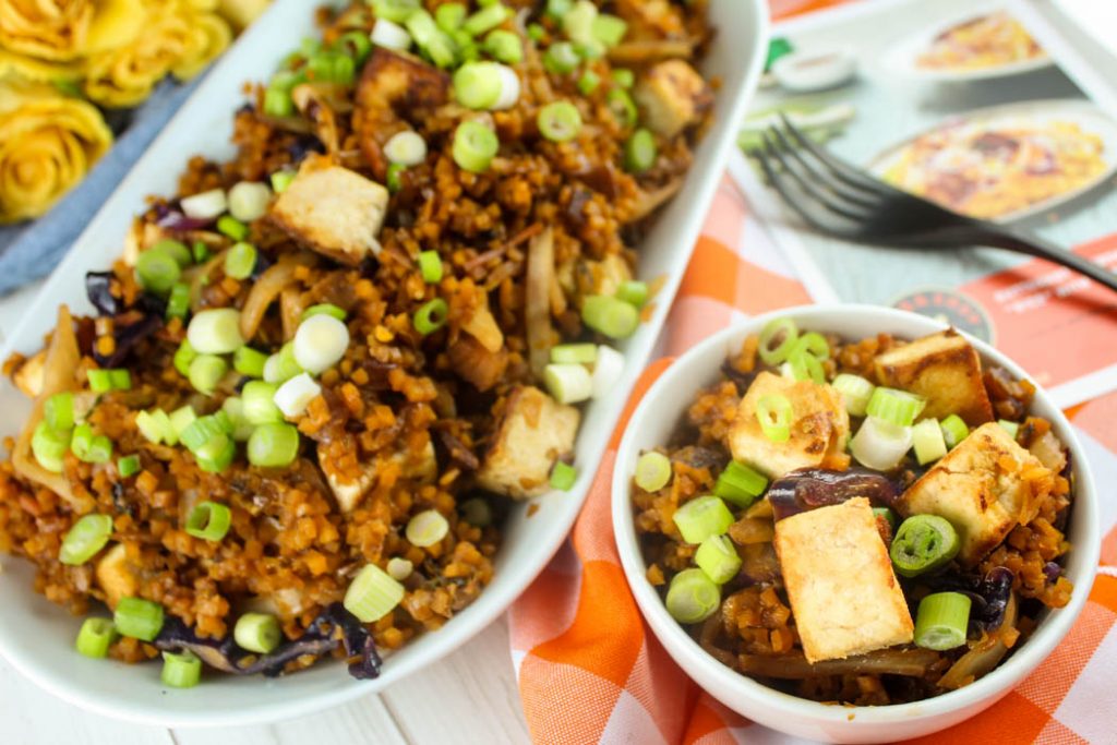 Butternut Squash Fried Rice with Crispy Tofu