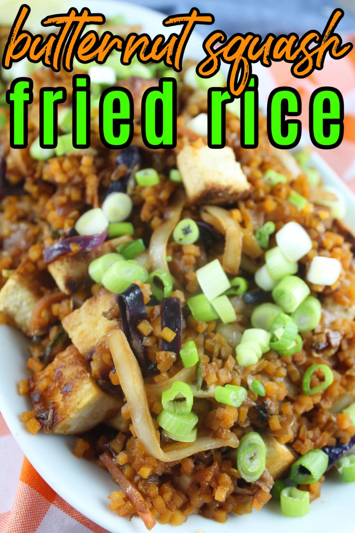 Butternut Squash Fried Rice will open your eyes to a whole new Meatless Monday! This dish is so tasty and easy to make - and FILLED with veggies! Just a few ingredients layered on top of each other - make a delicious "fried rice" out of butternut squash.  via @foodhussy