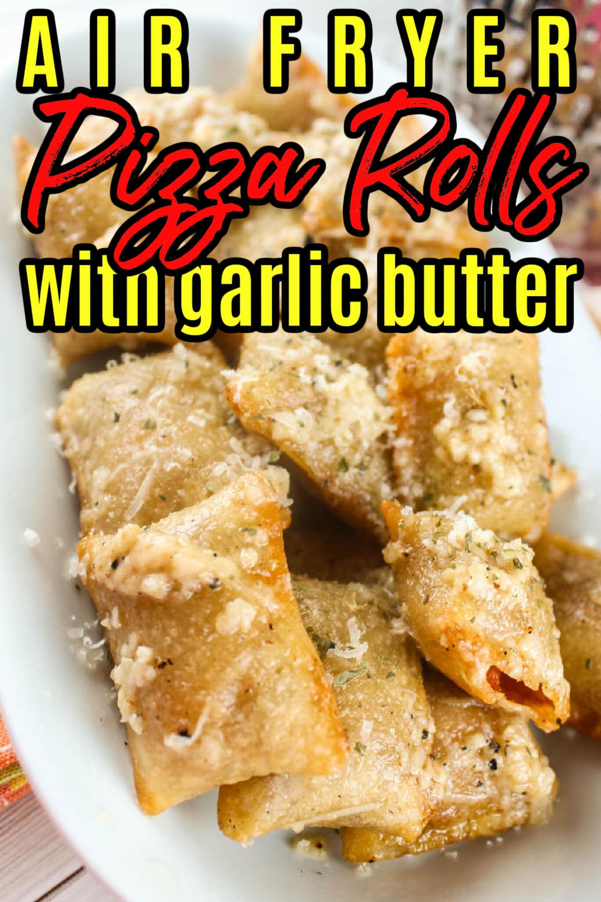 Pizza rolls in the air fryer are a game changer when it comes to snack foods! I took these pizza rolls and knocked them out of the park by tossing them in garlic parmesan butter! (I saw it on the Instagram!)  via @foodhussy