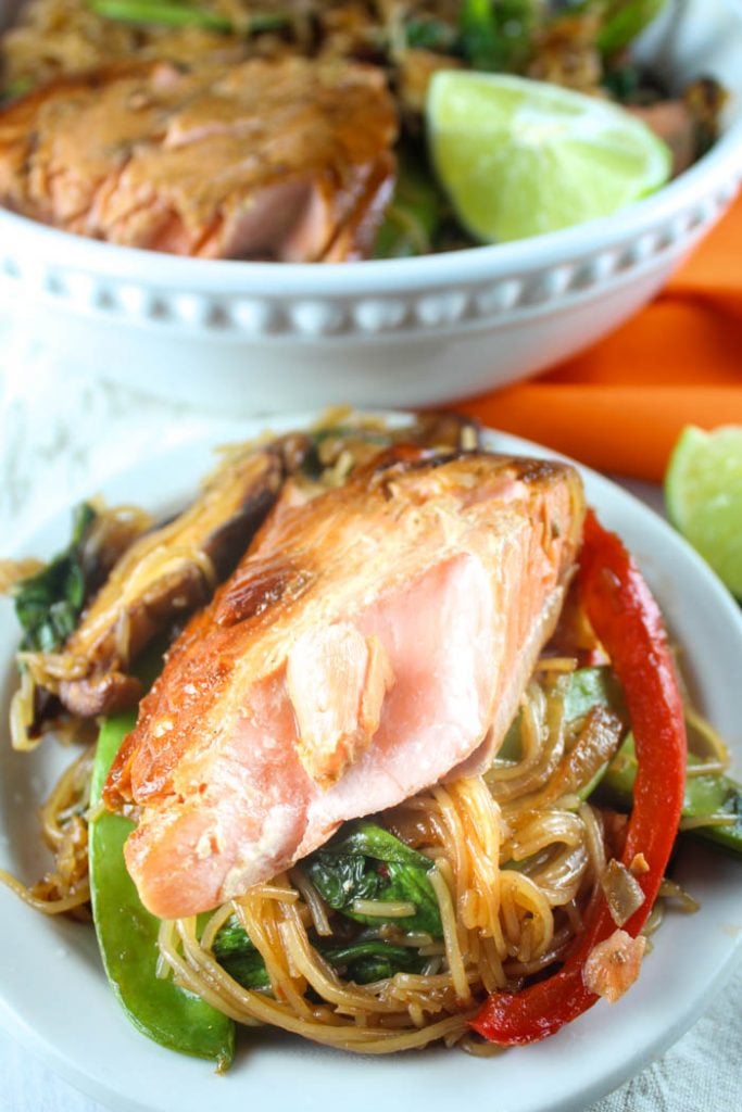 Teriyaki Salmon Noodles