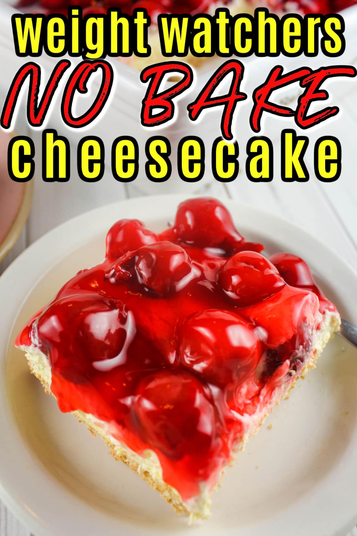 Weight Watchers No Bake Cheesecake is an easy-to-make, delicious dessert that actually fits into a diet plan! I'm a big fan of cherry pie filling for the topper - doesn't it look amazing?!
 via @foodhussy