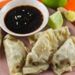 Frozen potstickers in an air fryer