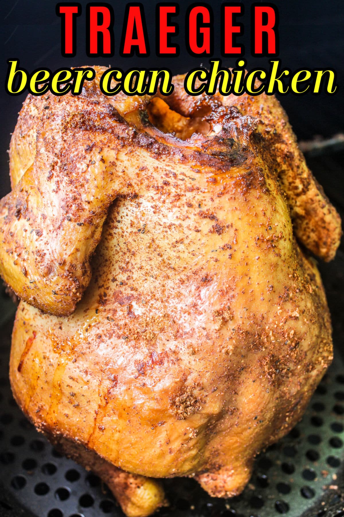 Traeger Beer Can Chicken is the juiciest chicken you will EVER eat!!! Use my seasoning recipe or grab your favorite poultry rub - no matter the choice - you will love it!  via @foodhussy