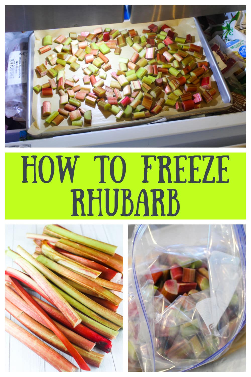 Freezing rhubarb is so simple! 3 steps and you're done! Save all that summer flavor all year long! via @foodhussy