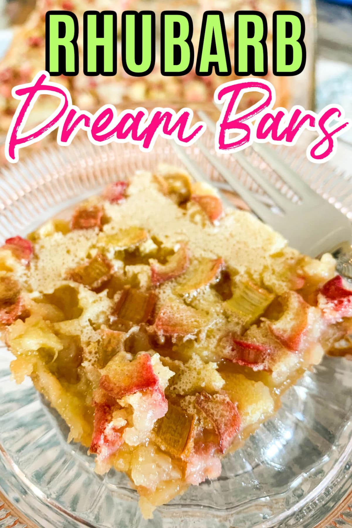 Rhubarb Dream Bars are the perfect early summer treat! The rhubarb is ripe and you just need a little bite of sweetness after a day of summer fun and grilling. These dream bars go together in just a few minutes and they are delicious!  via @foodhussy