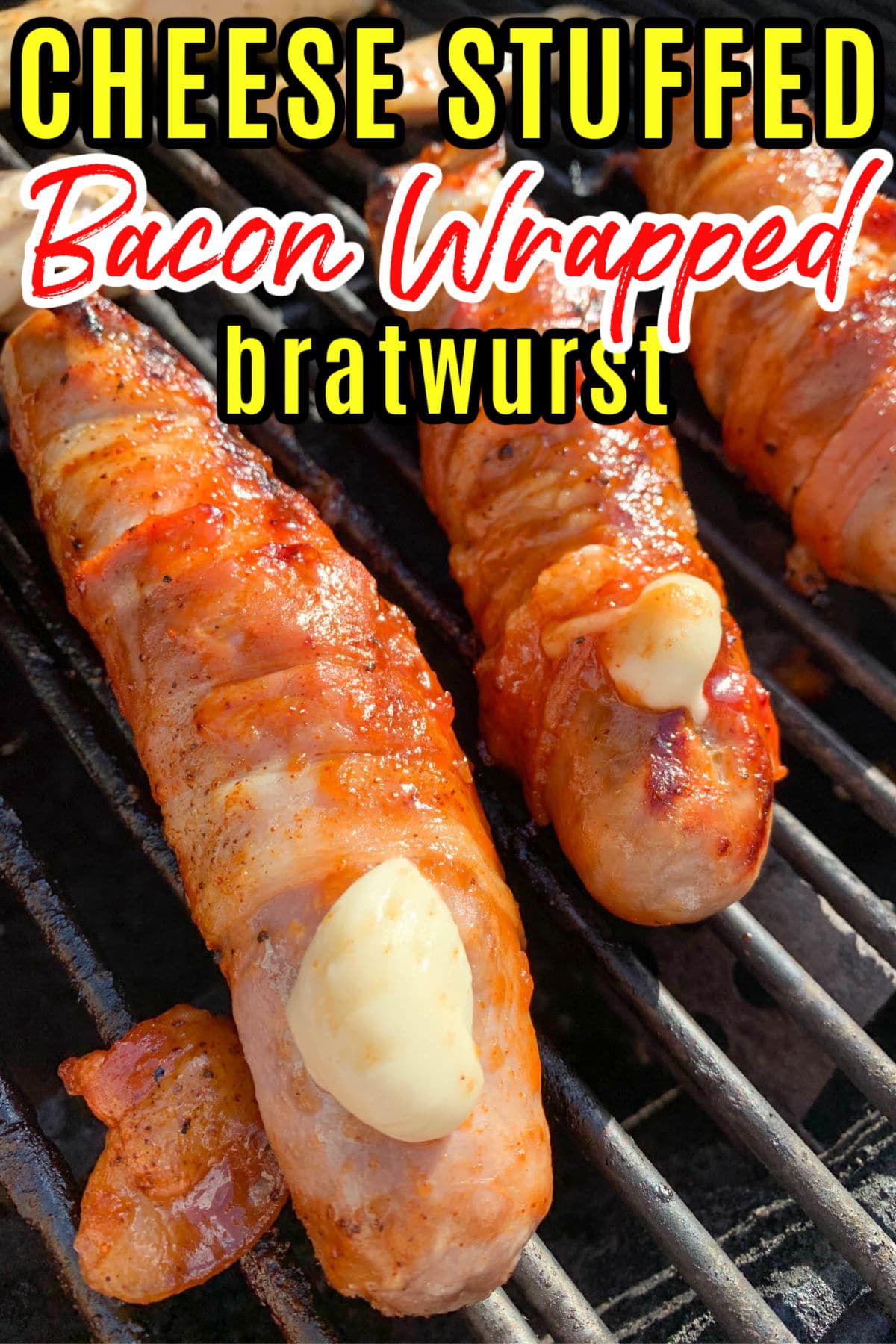 Cheese-stuffed bacon wrapped bratwurst are amazingly delicious on the grill! I saw this on TikTok and HAD to make them at home. So easy to make too - just takes 15 minutes of prep and it's worth it!  via @foodhussy