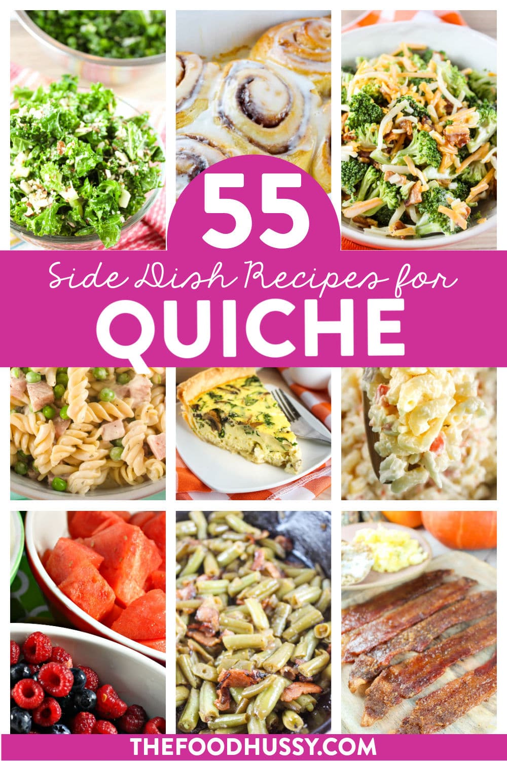 What side dishes should you serve with Quiche? I mean – you’ve got typically got eggs and cheese – so where do you go from there? I’ve got 55 side dish recipes from salads to breads to dessert that all pair great with quiche. From savory to sweet - I've got you covered - all you need to bring are the mimosas! via @foodhussy