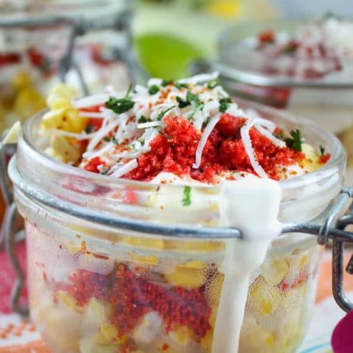 Elote (Mexican Corn) in a cup