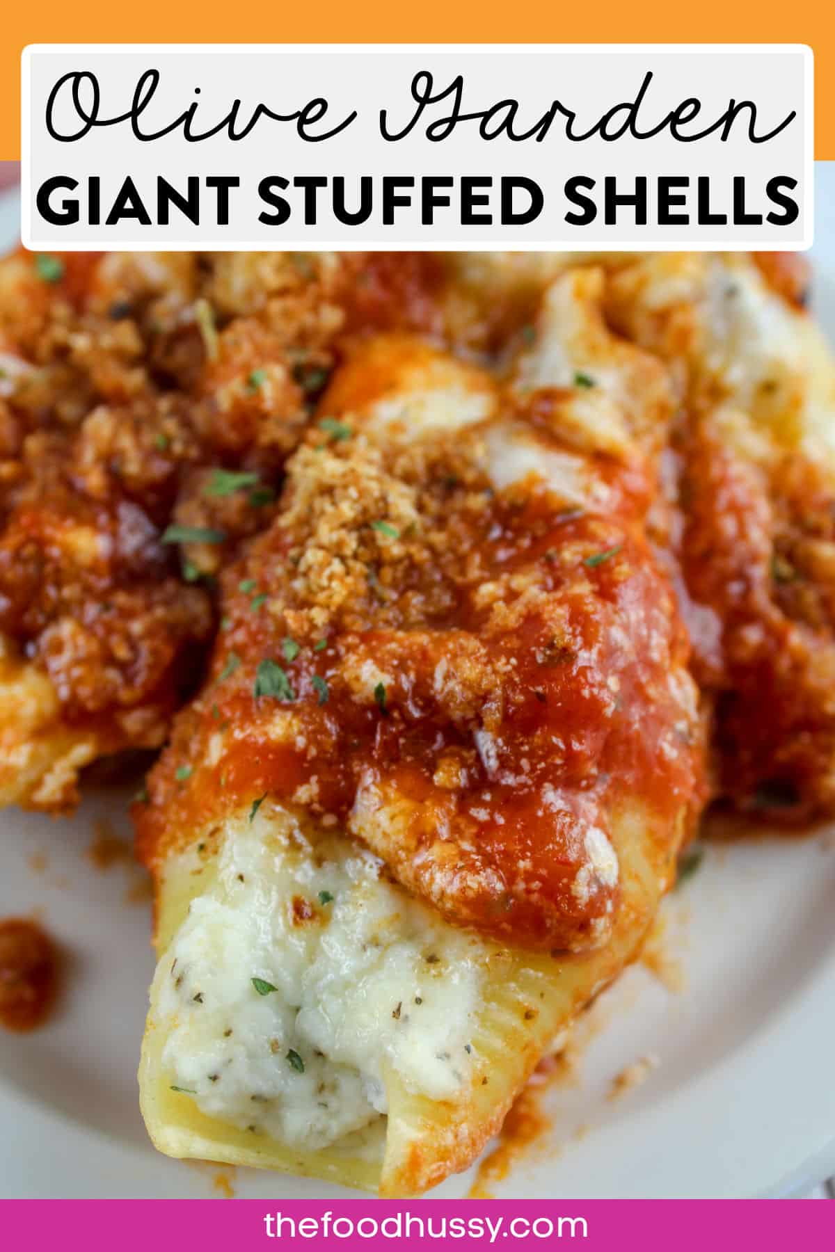 Olive Garden Stuffed Shells are one of their most popular dishes and one of my most popular recipes! They’re cheesy, saucy and delicious – plus – easy to make!  via @foodhussy