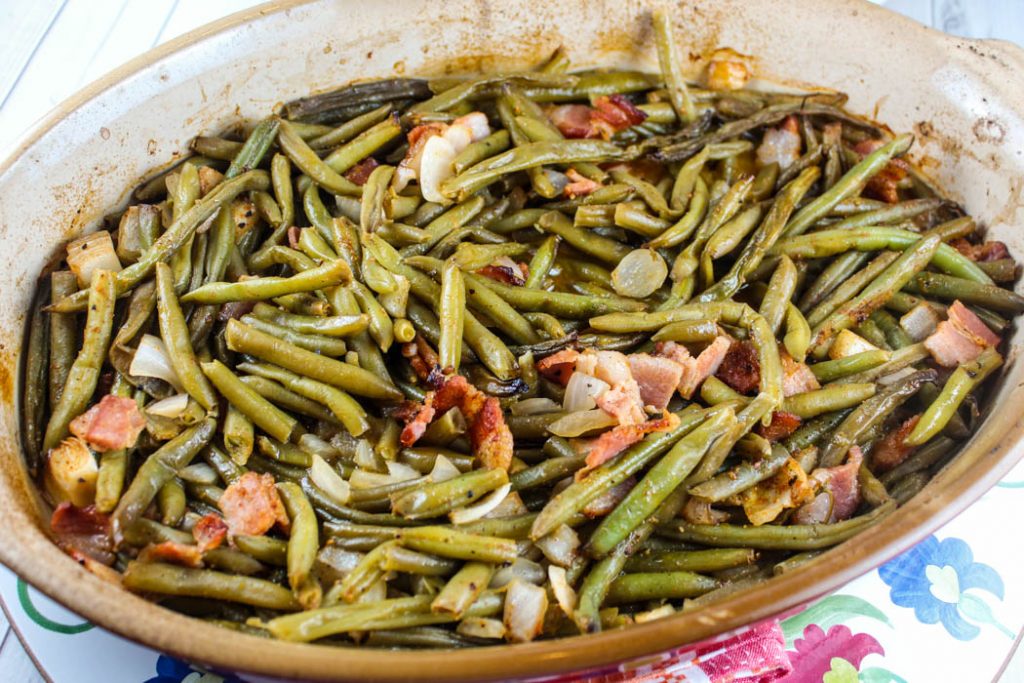 Smoked Green Beans with Bacon