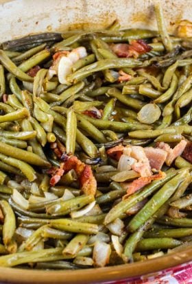 Smoked Green Beans with Bacon