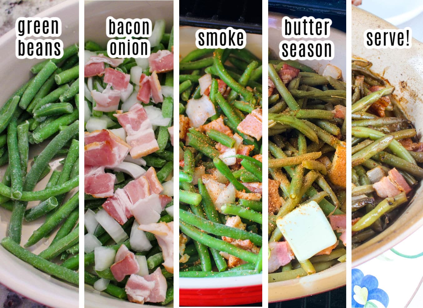 Smoked Green Beans with Bacon The Food Hussy