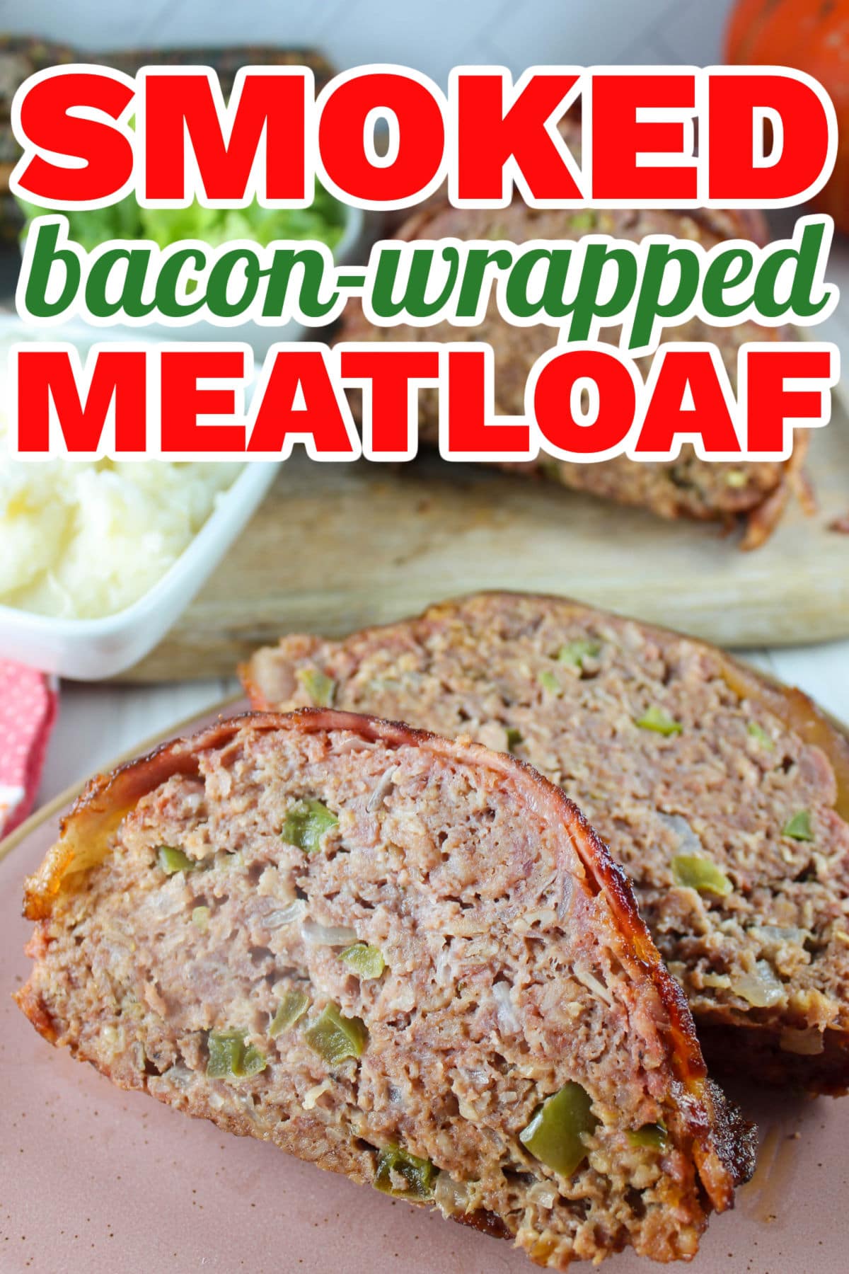 This Traeger Smoked Bacon-Wrapped Meatloaf is not your mommas meatloaf! It's juicy, smoky and there's no ketchup in sight! As with most things on smoker - set aside a couple of hours to make this - but it will be worth it!  via @foodhussy