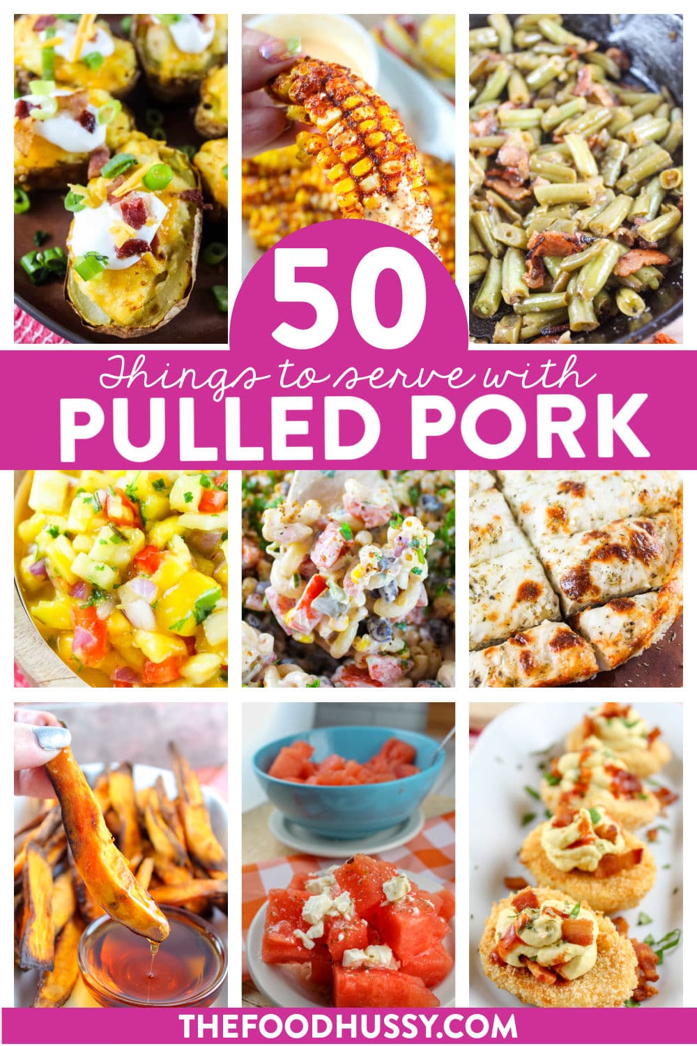 The dilemma of what to serve with pulled pork is a fun one! Pulled pork is my favorite potluck food but the great side dishes that go perfectly with it are just as delicious!  via @foodhussy