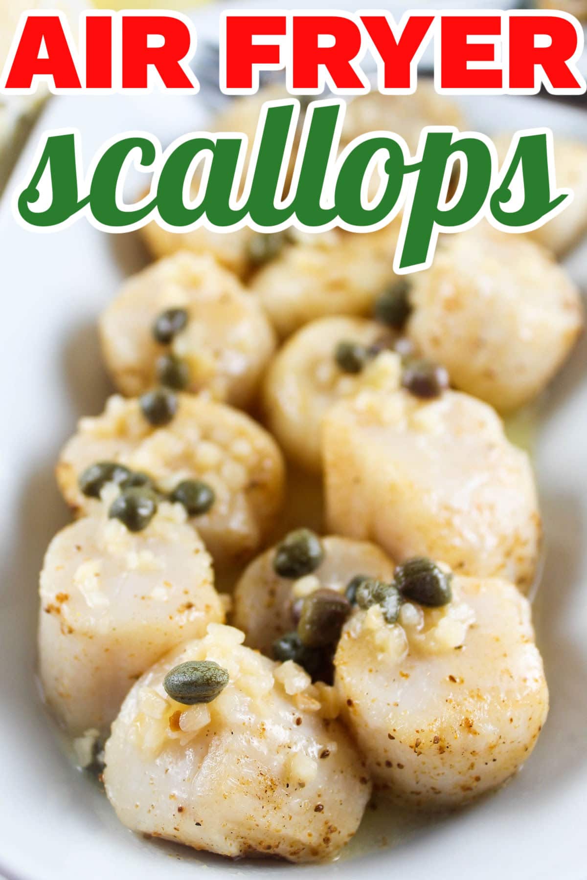 Air Fried Scallops are ready in MINUTES and are my favorite way to eat scallops. It's a delicious and quick dinner that I made just a little better by adding butter, garlic, capers and lemon juice. via @foodhussy