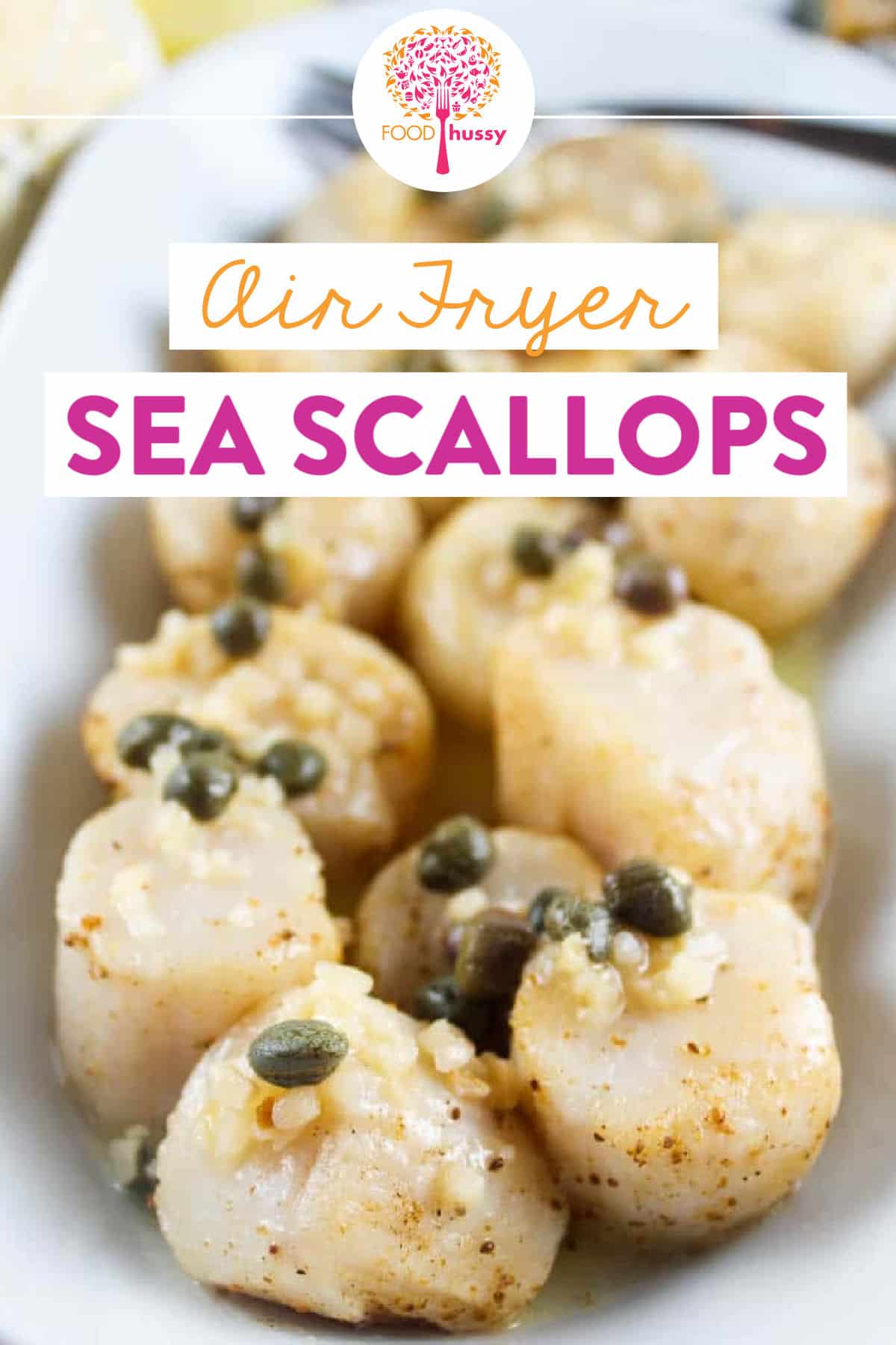Air Fryer Sea Scallops are ready in MINUTES and my favorite way to eat scallops. A delicious and quick dinner that is also low carb! via @foodhussy