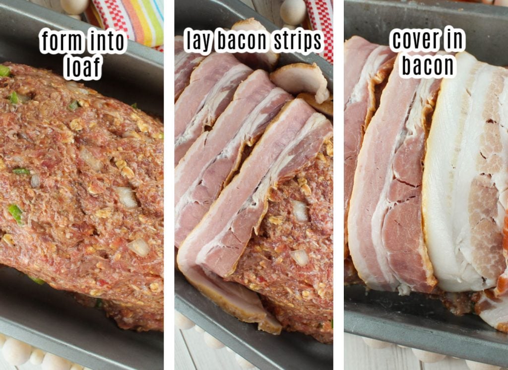 how to wrap meatloaf in bacon