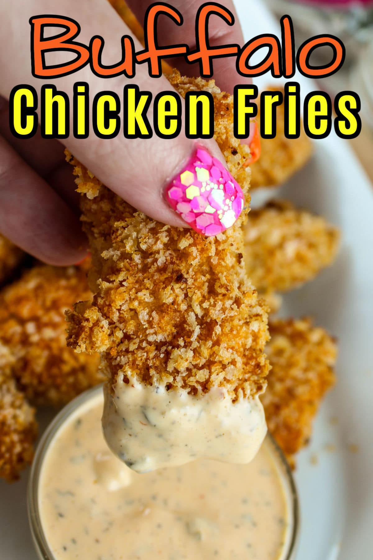 These Air Fryer Buffalo Chicken Fries are spicy, crunchy and perfect for an appetizer or a main dish! You can make them as spicy or mild as you like - PLUS - I've got some secret tricks for extra spicy flavor!  via @foodhussy