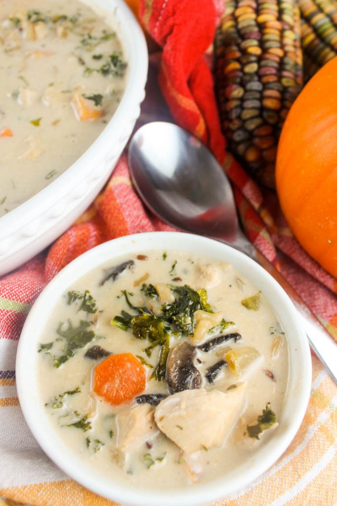 Creamy Autumn Chicken & Wild Rice Soup