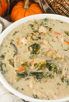 Creamy Autumn Chicken & Wild Rice Soup