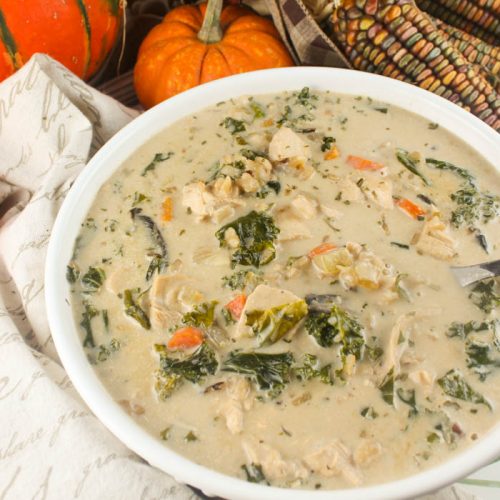 Creamy Autumn Chicken & Wild Rice Soup