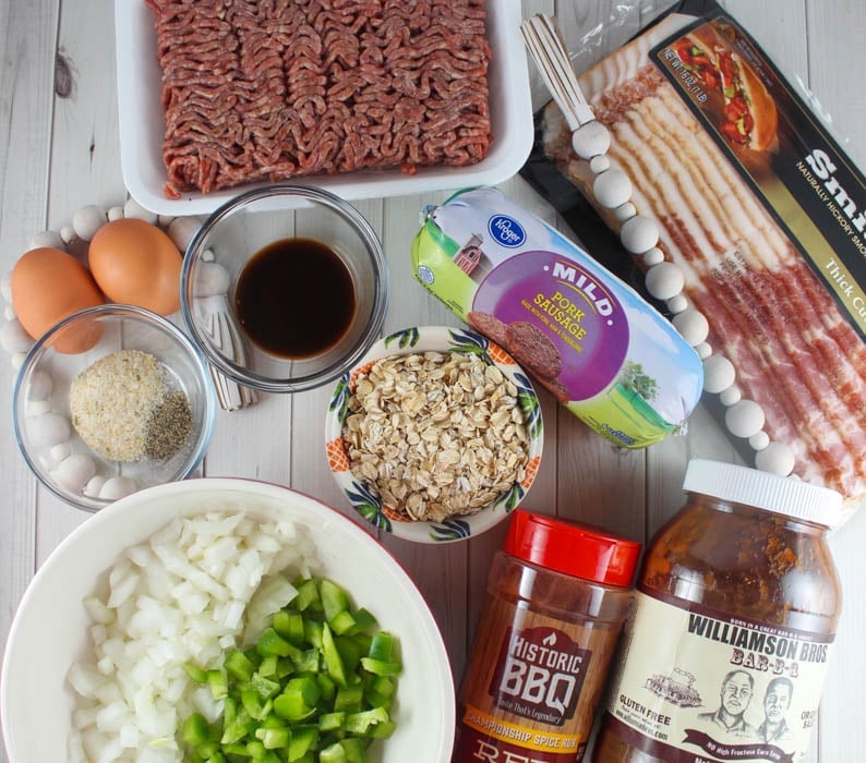 ingredients for smoked meatloaf