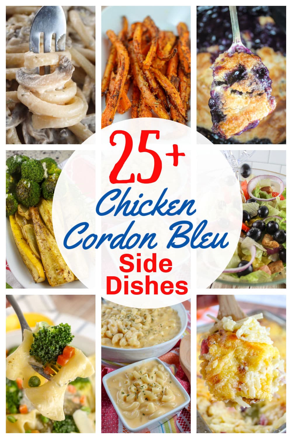 What goes best with Chicken Cordon Bleu? There's chicken, ham and cheese - but where do you go from there? I've got 25+ side dish recipes that are a perfect fit for Chicken Cordon Bleu including salads, carbs and veggies!  via @foodhussy