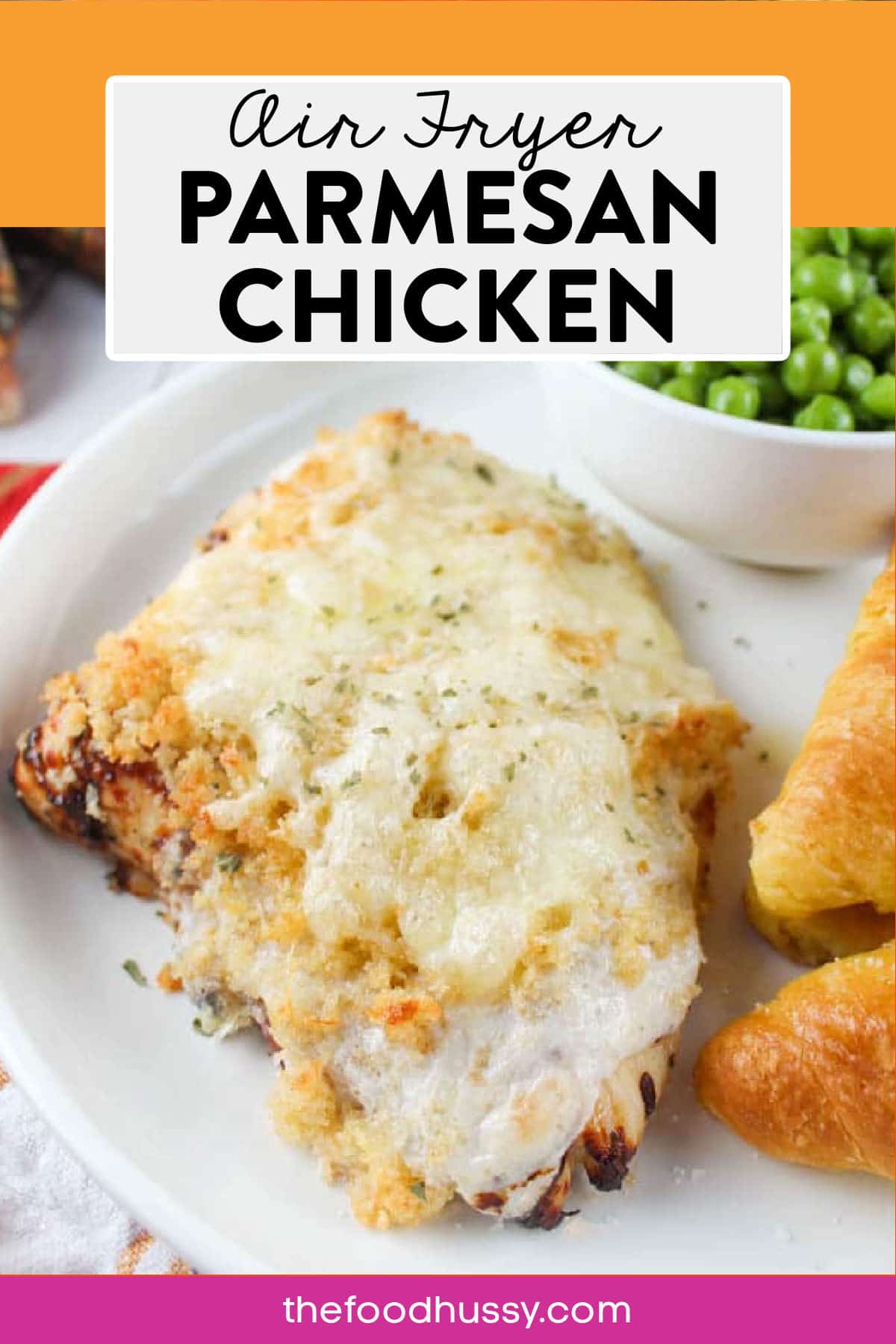 Making Parmesan Crusted Chicken in the Air Fryer is so simple - plus dinner is ready in less than 20 minutes! Ordinary chicken becomes irresistible when it's topped with a creamy, crunchy Parmesan crust. Plain chicken be gone! via @foodhussy