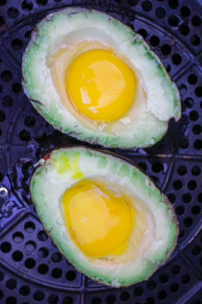 Air Fryer Avocado "Baked" Eggs