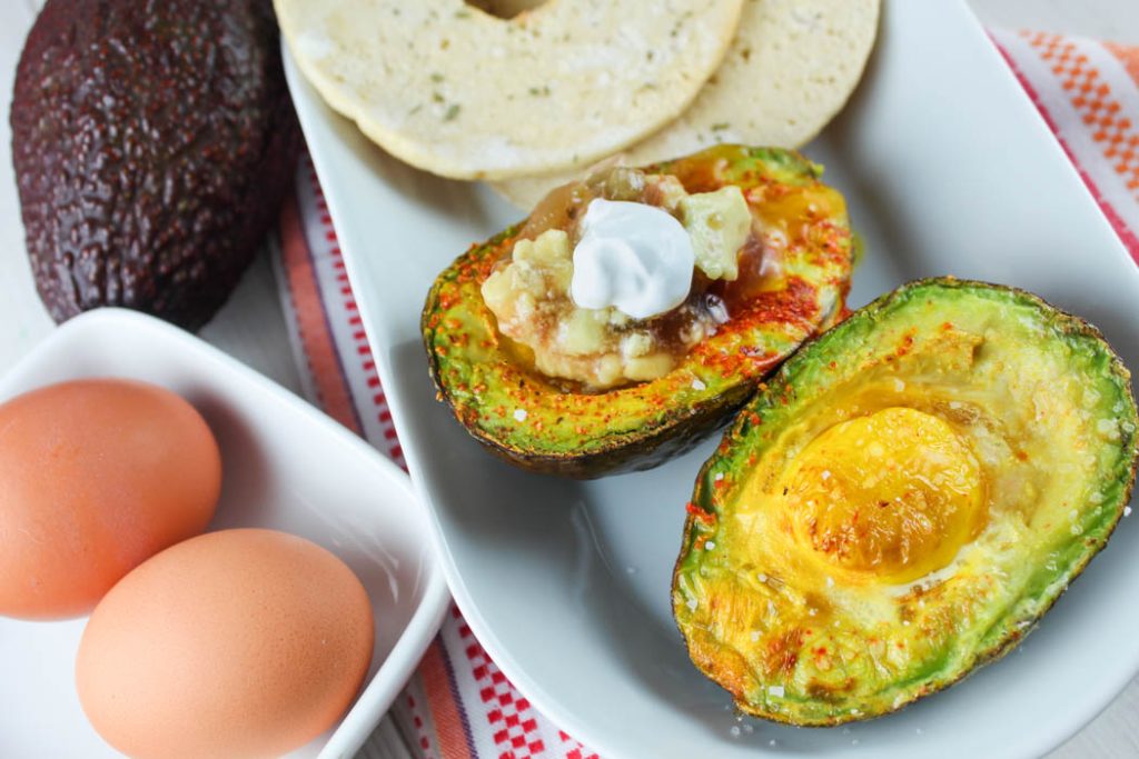 Air Fryer Avocado "Baked" Eggs