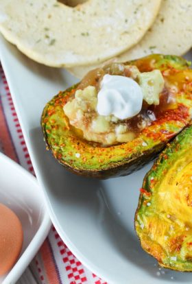 Air Fryer Avocado "Baked" Eggs