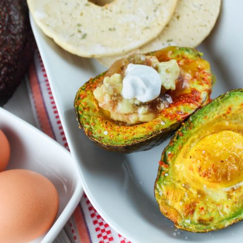 Air Fryer Avocado "Baked" Eggs