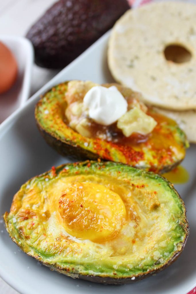 Air Fryer Avocado "Baked" Eggs