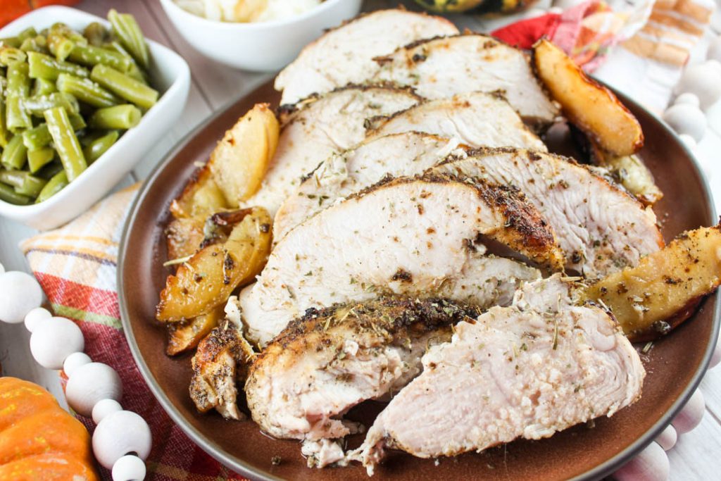 Air Fryer Turkey Breast with apple & sage