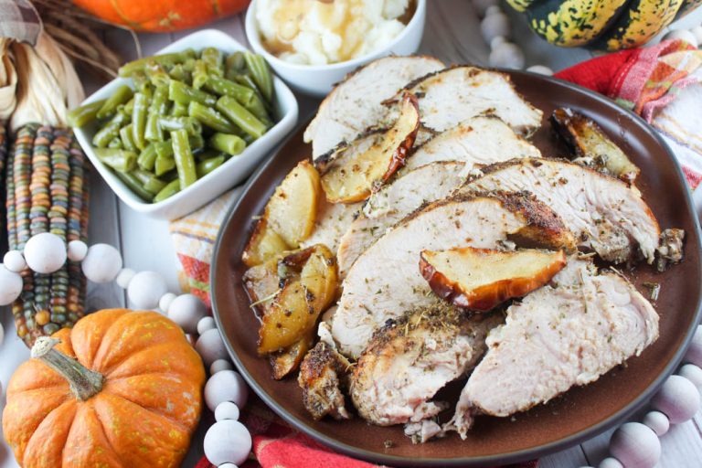 Air Fryer Turkey Breast with apple & sage