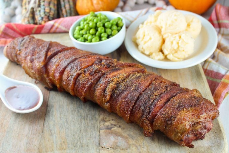 Traeger Smoked Bacon-Wrapped Pork Tenderloin