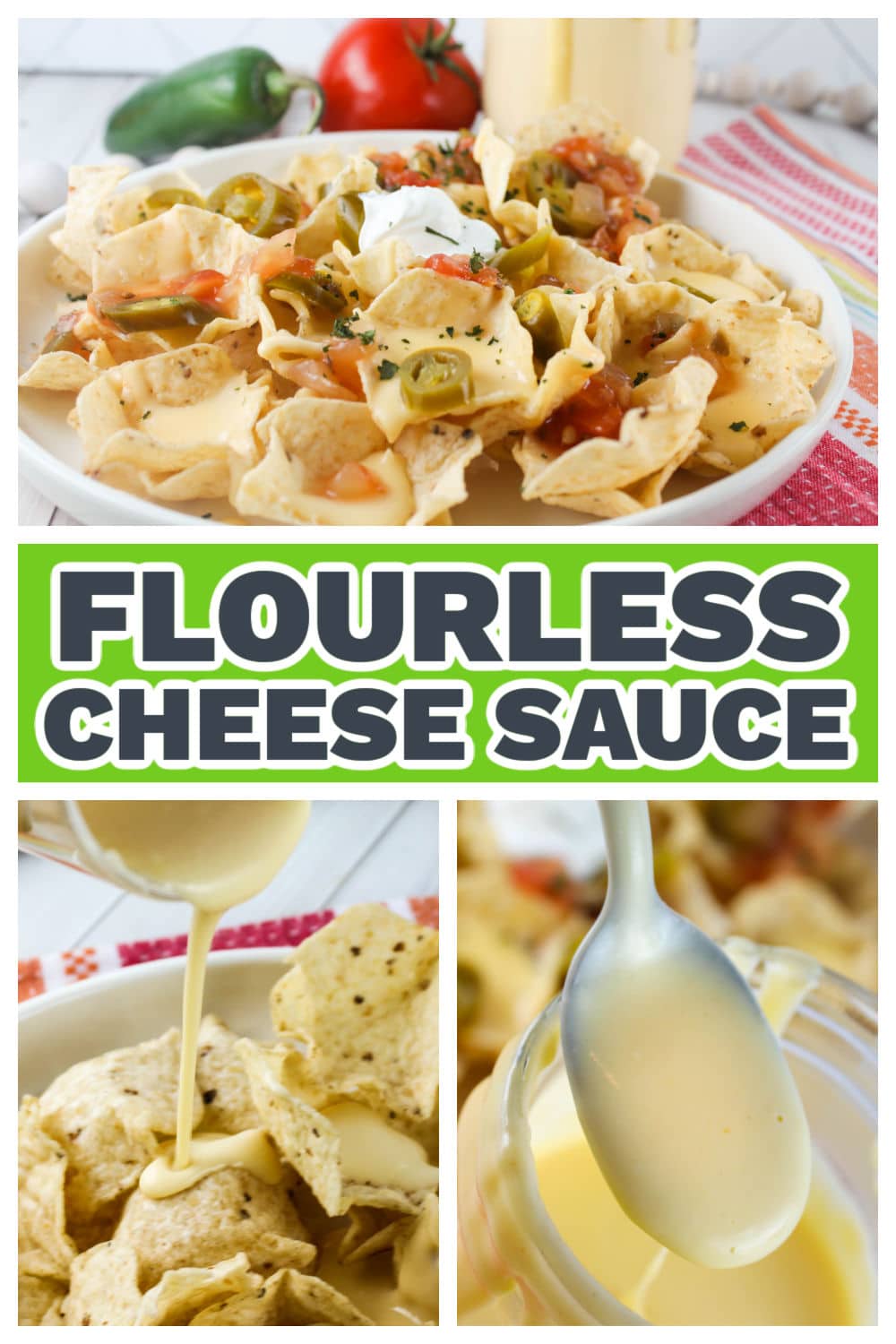 Flourless cheese sauce is melty and delicious - and best of all - cheesy!!! I love cheese sauce but so many of them use flour and I don't like that taste so I wanted to make a flourless cheese sauce that I can use on nachos, pasta and even pizza!  via @foodhussy